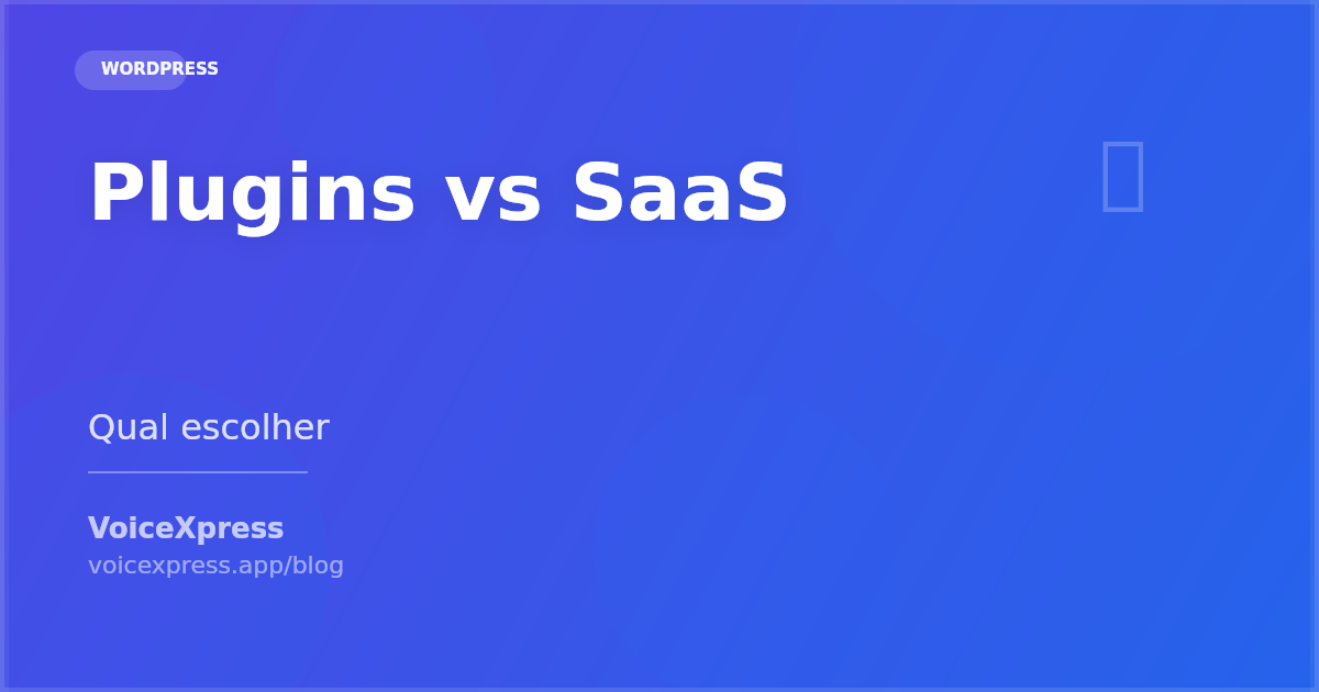 Plugins de áudio vs SaaS no WordPress