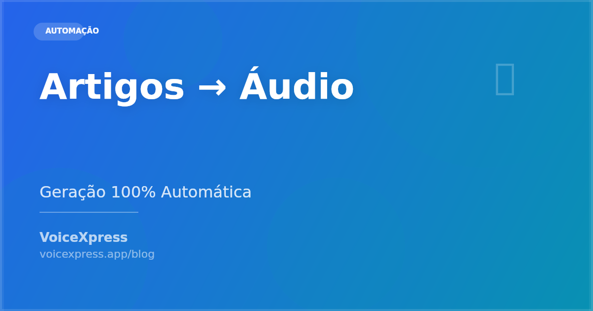 Como transformar artigos em áudio automaticamente